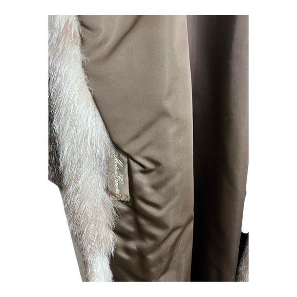 Vintage 20s Paul Magder Toronto Real Silver Fox Fur & Real Mink Coat Size M/L - Picture 13 of 16